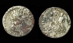 Augustus, Fourrée Denarius, Gaius and Lucius reverse